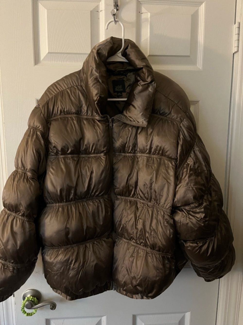 wild fable glossy brown puffer jacket